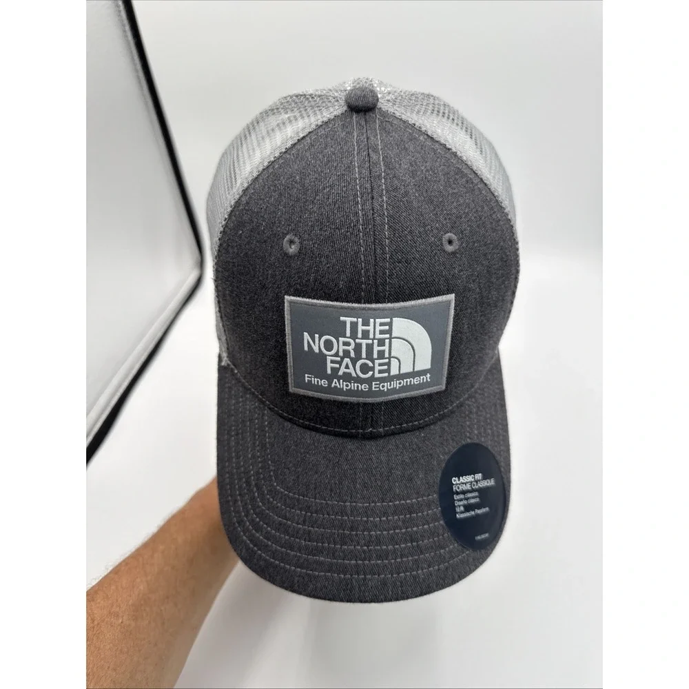 The NORTH FACE Fine Alpine‎ Equipment Gray Mudder Trucker Cap Hat Snap Back